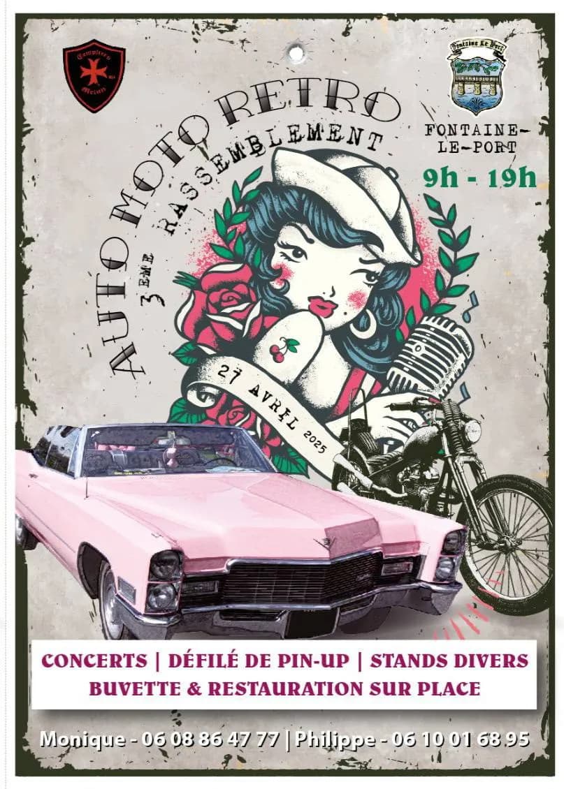 Auto Moto Rétro : 3e rassemblement vintage à Fontaine-le-Port